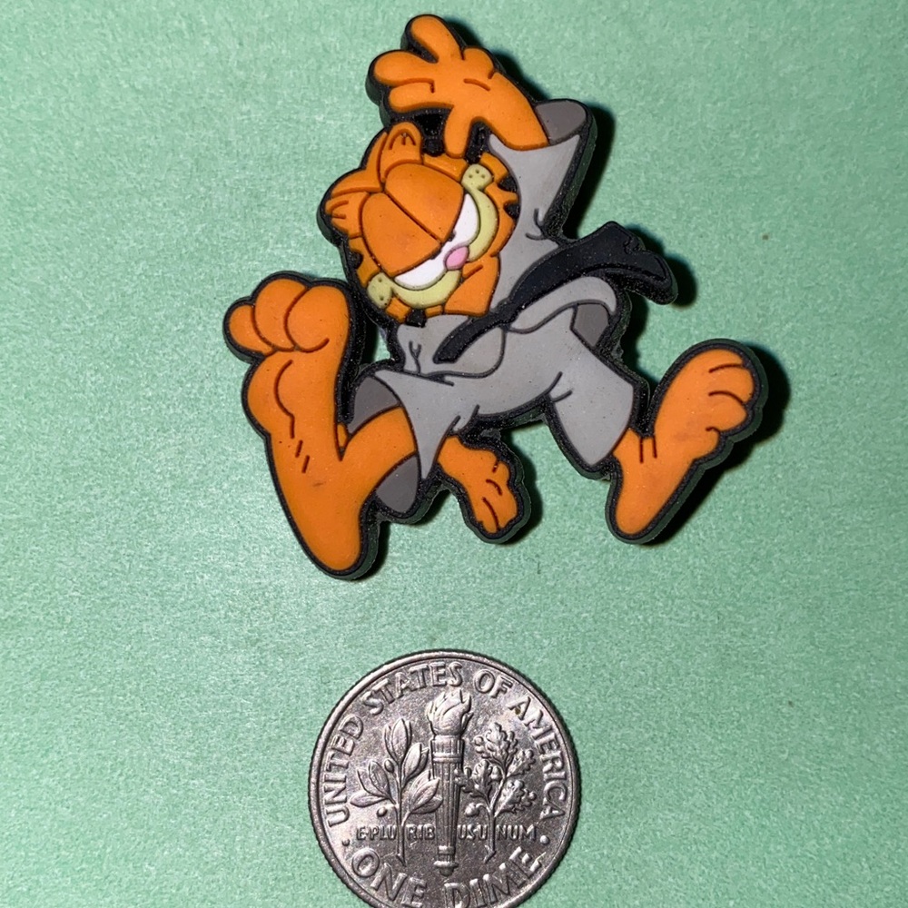 (10 for $15) Garfield in a Karate Uniform Practicing Croc Shoes Charms